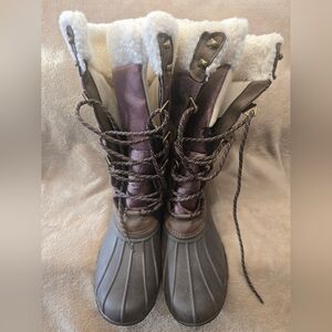 Lands End, 3M Thinsulate Insulated Lined Duck Boots SIZE 9